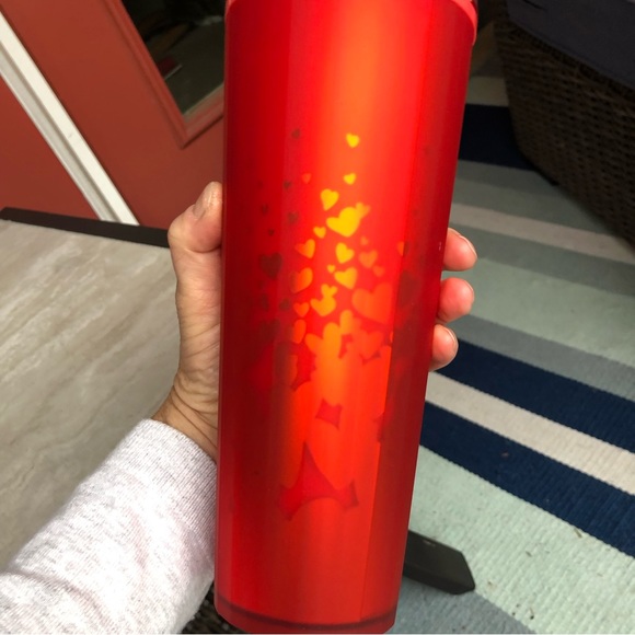 Starbucks 2022 Red Valentine's Heart Plastic Tumbler - Picture 4 of 4